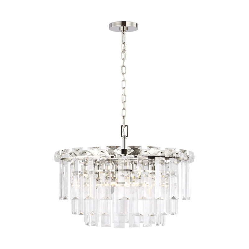 Ten Light Chandelier<br /><span style="color:#4AB0CE;">Entrega: 4-10 dias en USA</span><br /><span style="color:#4AB0CE;font-size:60%;">PREGUNTE POR ENTREGA EN PANAMA</span><br />Collection: Arden<br />Finish: Polished Nickel