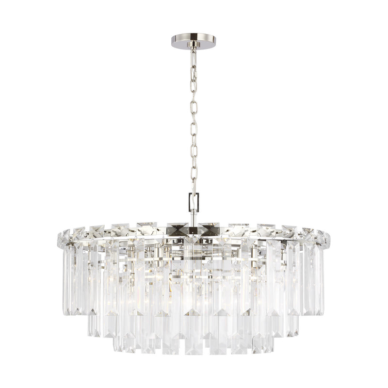 16 Light Chandelier<br /><span style="color:#4AB0CE;">Entrega: 4-10 dias en USA</span><br /><span style="color:#4AB0CE;font-size:60%;">PREGUNTE POR ENTREGA EN PANAMA</span><br />Collection: Arden<br />Finish: Polished Nickel