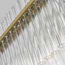 Seven Light Linear Chandelier<br /><span style="color:#4AB0CE;">Entrega: 4-10 dias en USA</span><br /><span style="color:#4AB0CE;font-size:60%;">PREGUNTE POR ENTREGA EN PANAMA</span><br />Collection: Beckett<br />Finish: Burnished Brass