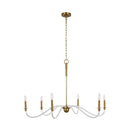 Six Light Chandelier<br /><span style="color:#4AB0CE;">Entrega: 4-10 dias en USA</span><br /><span style="color:#4AB0CE;font-size:60%;">PREGUNTE POR ENTREGA EN PANAMA</span><br />Collection: Hanover<br />Finish: Burnished Brass