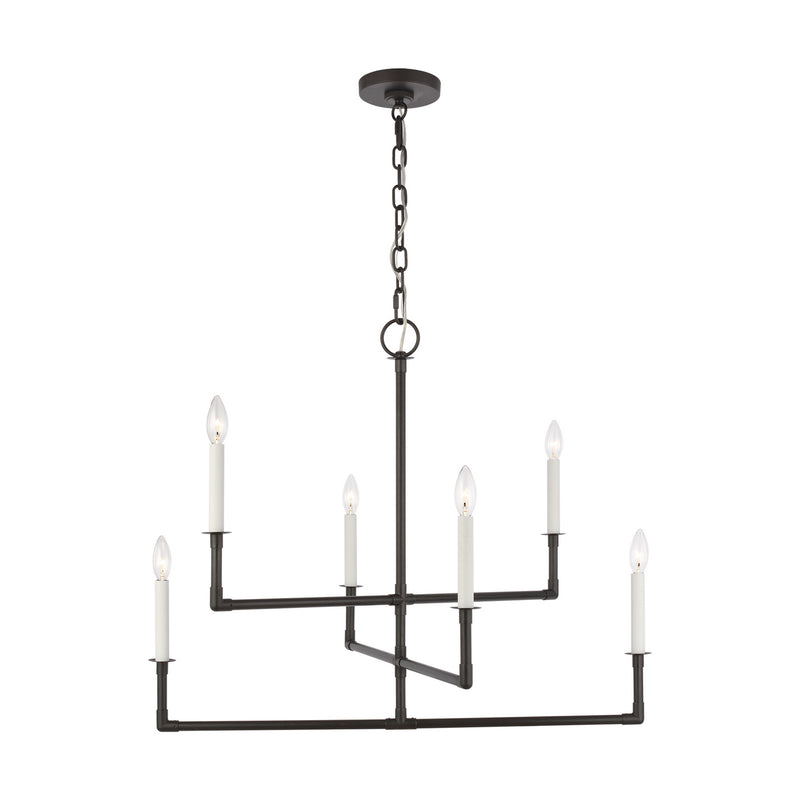 Six Light Chandelier<br /><span style="color:#4AB0CE;">Entrega: 4-10 dias en USA</span><br /><span style="color:#4AB0CE;font-size:60%;">PREGUNTE POR ENTREGA EN PANAMA</span><br />Collection: Bayview<br />Finish: Aged Iron