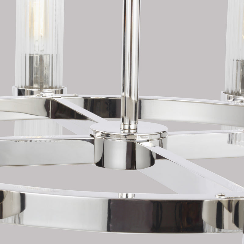 Visual Comfort Studio - CC1378PN - Eight Light Chandelier - Geneva - Polished Nickel