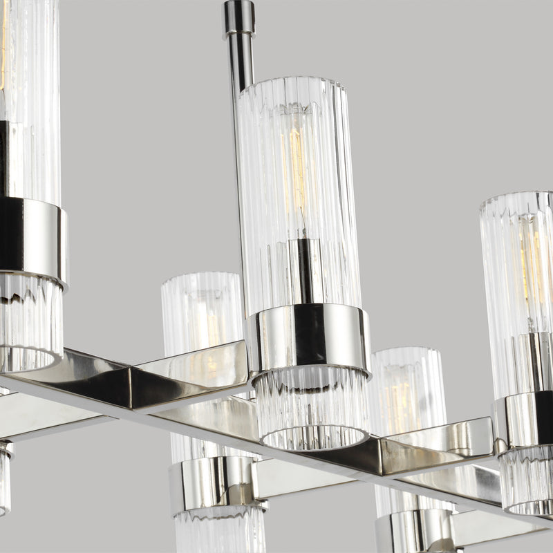 Ten Light Chandelier<br /><span style="color:#4AB0CE;">Entrega: 4-10 dias en USA</span><br /><span style="color:#4AB0CE;font-size:60%;">PREGUNTE POR ENTREGA EN PANAMA</span><br />Collection: Geneva<br />Finish: Polished Nickel