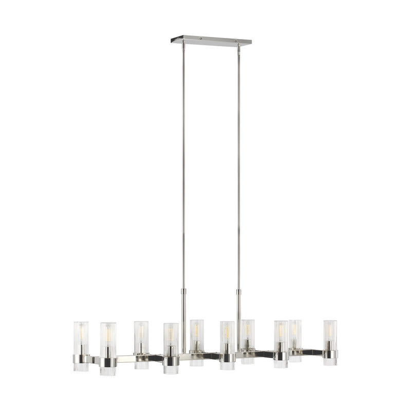 Ten Light Chandelier<br /><span style="color:#4AB0CE;">Entrega: 4-10 dias en USA</span><br /><span style="color:#4AB0CE;font-size:60%;">PREGUNTE POR ENTREGA EN PANAMA</span><br />Collection: Geneva<br />Finish: Polished Nickel