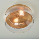 Two Light Flush Mount<br /><span style="color:#4AB0CE;">Entrega: 4-10 dias en USA</span><br /><span style="color:#4AB0CE;font-size:60%;">PREGUNTE POR ENTREGA EN PANAMA</span><br />Collection: Garrett<br />Finish: Burnished Brass