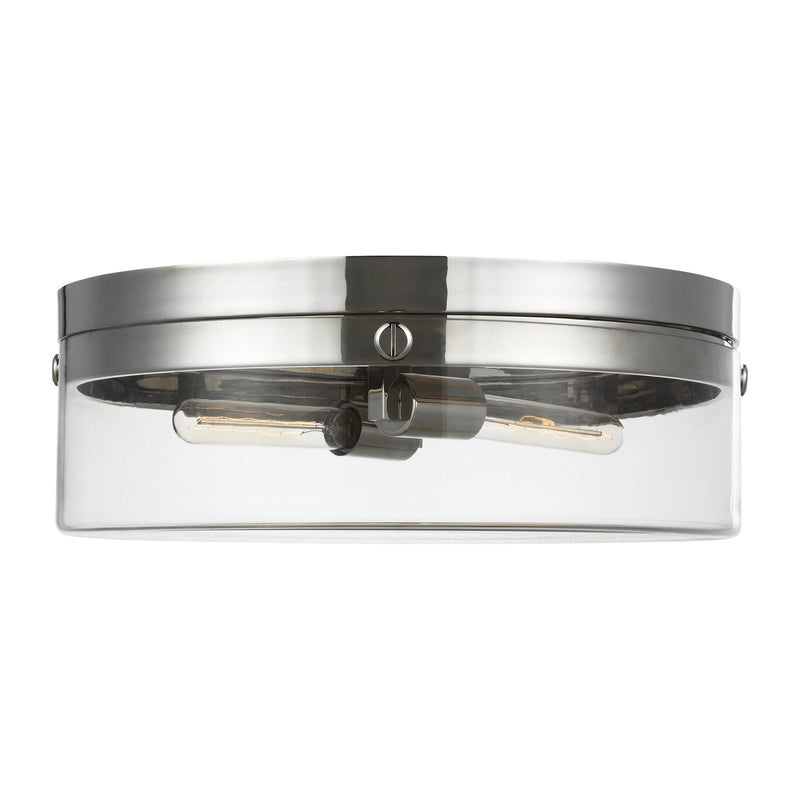 Two Light Flush Mount<br /><span style="color:#4AB0CE;">Entrega: 4-10 dias en USA</span><br /><span style="color:#4AB0CE;font-size:60%;">PREGUNTE POR ENTREGA EN PANAMA</span><br />Collection: Garrett<br />Finish: Polished Nickel