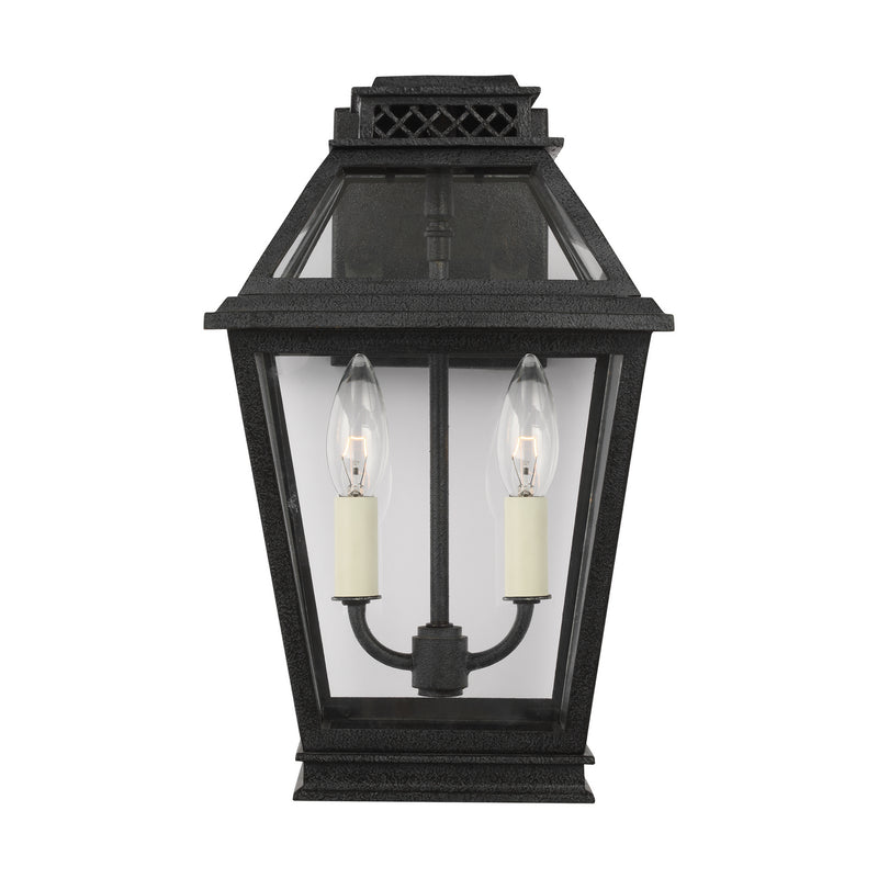 Two Light Outdoor Wall Lantern<br /><span style="color:#4AB0CE;">Entrega: 4-10 dias en USA</span><br /><span style="color:#4AB0CE;font-size:60%;">PREGUNTE POR ENTREGA EN PANAMA</span><br />Collection: Falmouth<br />Finish: Dark Weathered Zinc