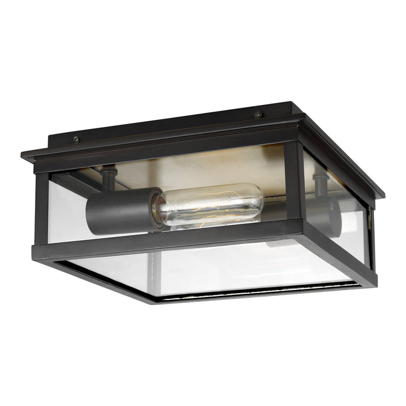 Two Light Outdoor Flush Mount<br /><span style="color:#4AB0CE;">Entrega: 4-10 dias en USA</span><br /><span style="color:#4AB0CE;font-size:60%;">PREGUNTE POR ENTREGA EN PANAMA</span><br />Collection: Freeport<br />Finish: Heritage Copper