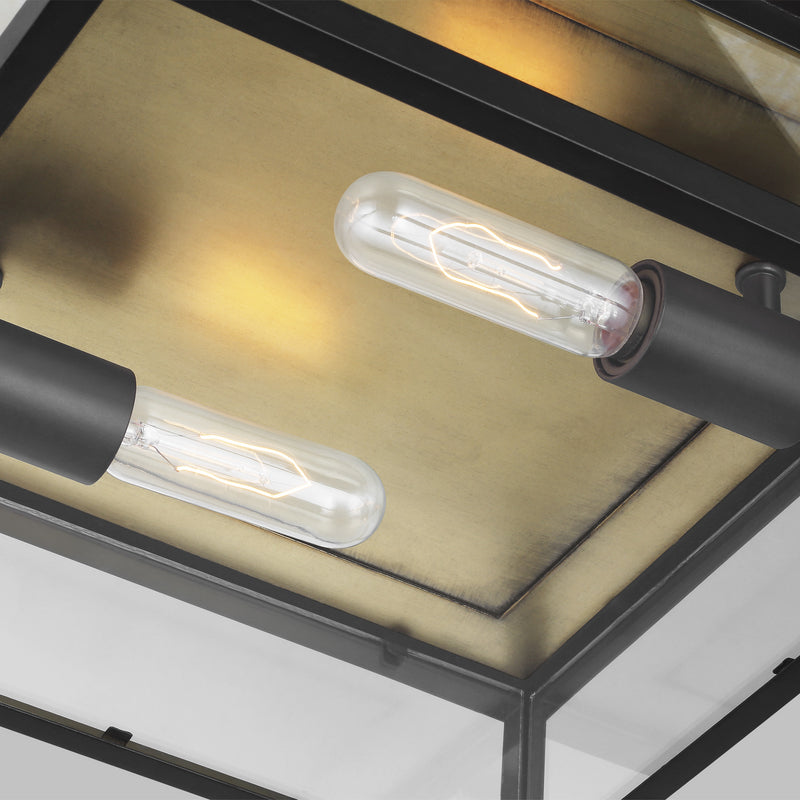 Two Light Outdoor Flush Mount<br /><span style="color:#4AB0CE;">Entrega: 4-10 dias en USA</span><br /><span style="color:#4AB0CE;font-size:60%;">PREGUNTE POR ENTREGA EN PANAMA</span><br />Collection: Freeport<br />Finish: Heritage Copper