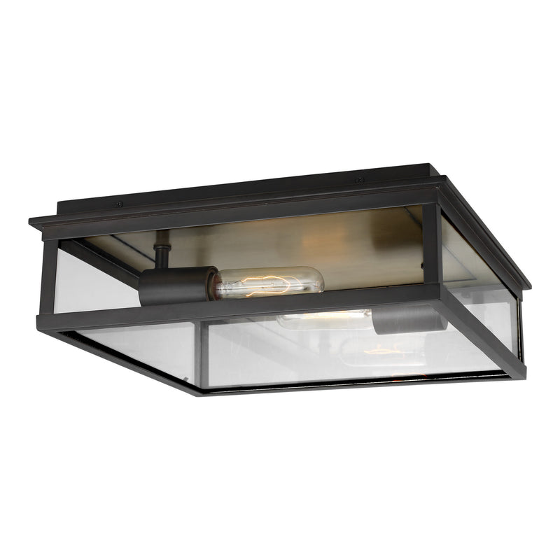 Two Light Outdoor Flush Mount<br /><span style="color:#4AB0CE;">Entrega: 4-10 dias en USA</span><br /><span style="color:#4AB0CE;font-size:60%;">PREGUNTE POR ENTREGA EN PANAMA</span><br />Collection: Freeport<br />Finish: Heritage Copper