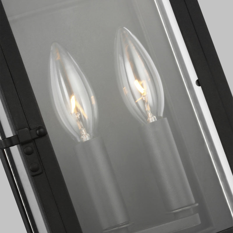 Two Light Outdoor Wall Lantern<br /><span style="color:#4AB0CE;">Entrega: 4-10 dias en USA</span><br /><span style="color:#4AB0CE;font-size:60%;">PREGUNTE POR ENTREGA EN PANAMA</span><br />Collection: Hingham<br />Finish: Textured Black