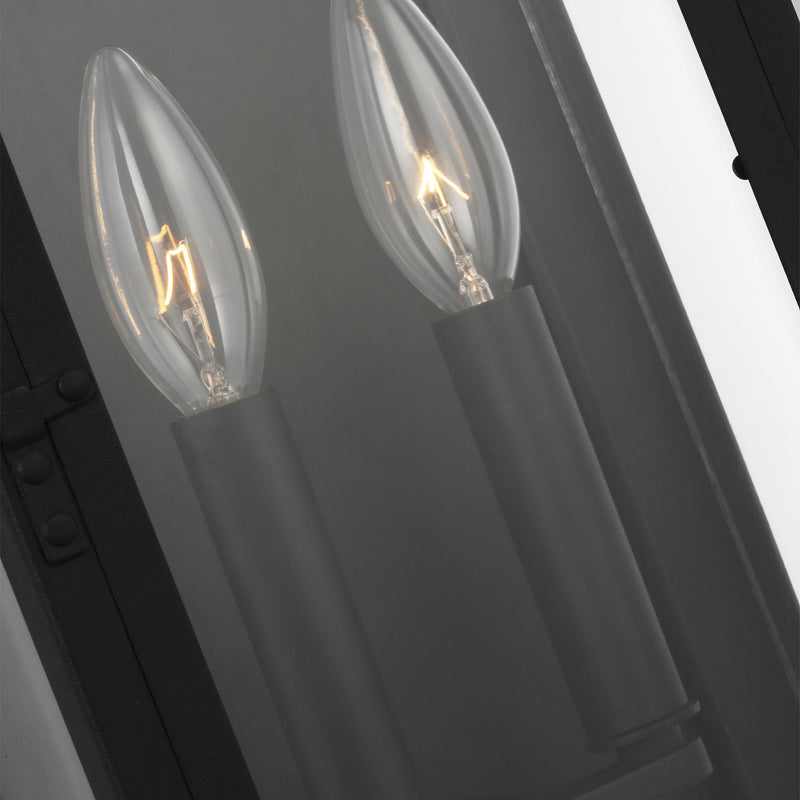 Two Light Outdoor Wall Lantern<br /><span style="color:#4AB0CE;">Entrega: 4-10 dias en USA</span><br /><span style="color:#4AB0CE;font-size:60%;">PREGUNTE POR ENTREGA EN PANAMA</span><br />Collection: Hingham<br />Finish: Textured Black