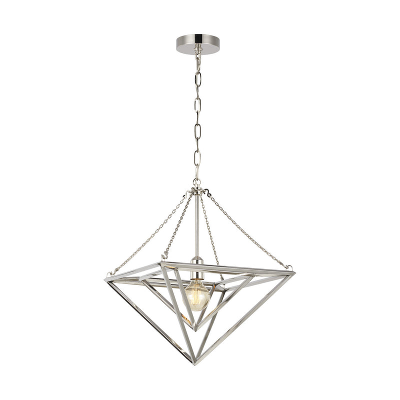 One Light Pendant<br /><span style="color:#4AB0CE;">Entrega: 4-10 dias en USA</span><br /><span style="color:#4AB0CE;font-size:60%;">PREGUNTE POR ENTREGA EN PANAMA</span><br />Collection: Carat<br />Finish: Polished Nickel