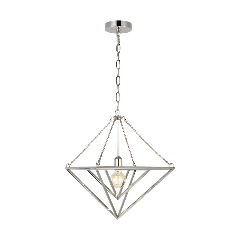 One Light Pendant<br /><span style="color:#4AB0CE;">Entrega: 4-10 dias en USA</span><br /><span style="color:#4AB0CE;font-size:60%;">PREGUNTE POR ENTREGA EN PANAMA</span><br />Collection: Carat<br />Finish: Polished Nickel