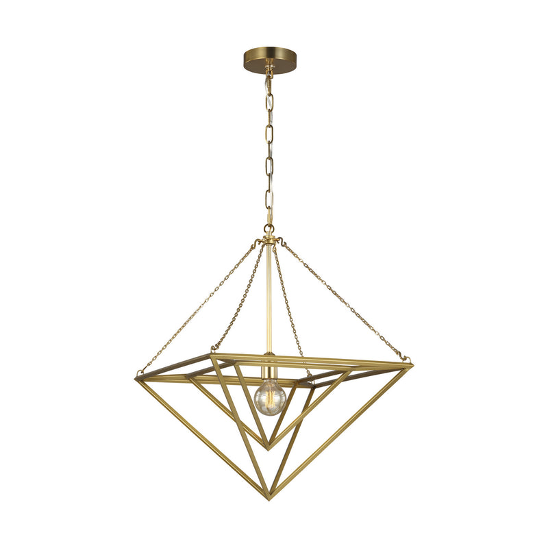 One Light Pendant<br /><span style="color:#4AB0CE;">Entrega: 4-10 dias en USA</span><br /><span style="color:#4AB0CE;font-size:60%;">PREGUNTE POR ENTREGA EN PANAMA</span><br />Collection: Carat<br />Finish: Burnished Brass