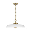 One Light Pendant<br /><span style="color:#4AB0CE;">Entrega: 12-13 semanas en USA</span><br /><span style="color:#4AB0CE;font-size:60%;">PREGUNTE POR ENTREGA EN PANAMA</span><br />Collection: Wellfleet<br />Finish: Matte White and Burnished Brass