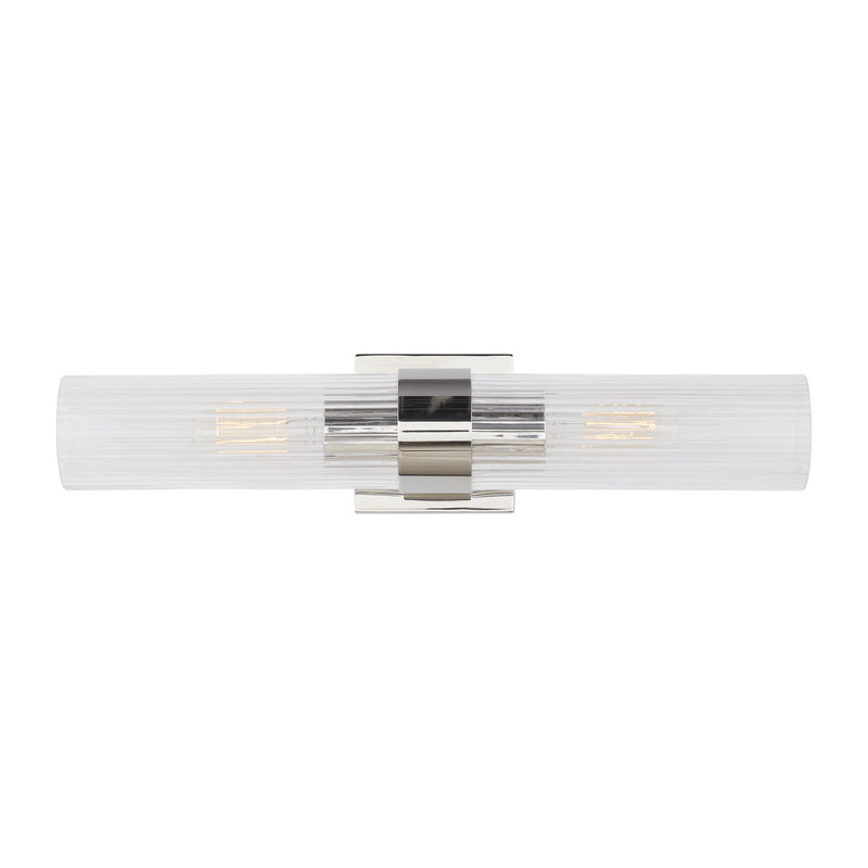 Two Light Wall Sconce<br /><span style="color:#4AB0CE;">Entrega: 4-10 dias en USA</span><br /><span style="color:#4AB0CE;font-size:60%;">PREGUNTE POR ENTREGA EN PANAMA</span><br />Collection: Geneva<br />Finish: Polished Nickel