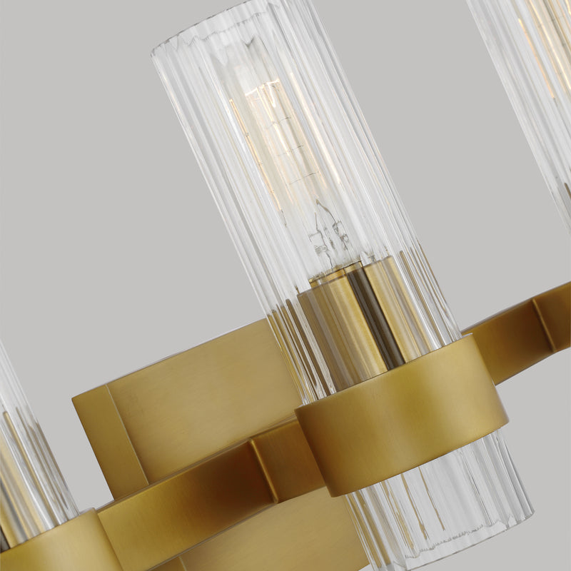 Three Light Vanity<br /><span style="color:#4AB0CE;">Entrega: 4-10 dias en USA</span><br /><span style="color:#4AB0CE;font-size:60%;">PREGUNTE POR ENTREGA EN PANAMA</span><br />Collection: Geneva<br />Finish: Burnished Brass