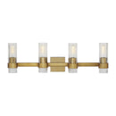 Four Light Vanity<br /><span style="color:#4AB0CE;">Entrega: 4-10 dias en USA</span><br /><span style="color:#4AB0CE;font-size:60%;">PREGUNTE POR ENTREGA EN PANAMA</span><br />Collection: Geneva<br />Finish: Burnished Brass