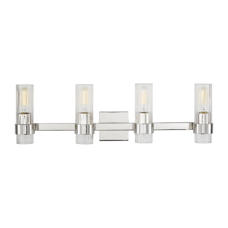 Four Light Vanity<br /><span style="color:#4AB0CE;">Entrega: 4-10 dias en USA</span><br /><span style="color:#4AB0CE;font-size:60%;">PREGUNTE POR ENTREGA EN PANAMA</span><br />Collection: Geneva<br />Finish: Polished Nickel