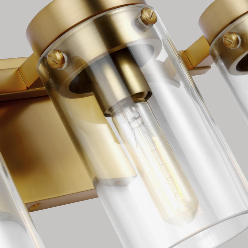 Three Light Vanity<br /><span style="color:#4AB0CE;">Entrega: 4-10 dias en USA</span><br /><span style="color:#4AB0CE;font-size:60%;">PREGUNTE POR ENTREGA EN PANAMA</span><br />Collection: Garrett<br />Finish: Burnished Brass