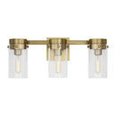 Three Light Vanity<br /><span style="color:#4AB0CE;">Entrega: 15-16 semanas en USA</span><br /><span style="color:#4AB0CE;font-size:60%;">PREGUNTE POR ENTREGA EN PANAMA</span><br />Collection: Garrett<br />Finish: Burnished Brass
