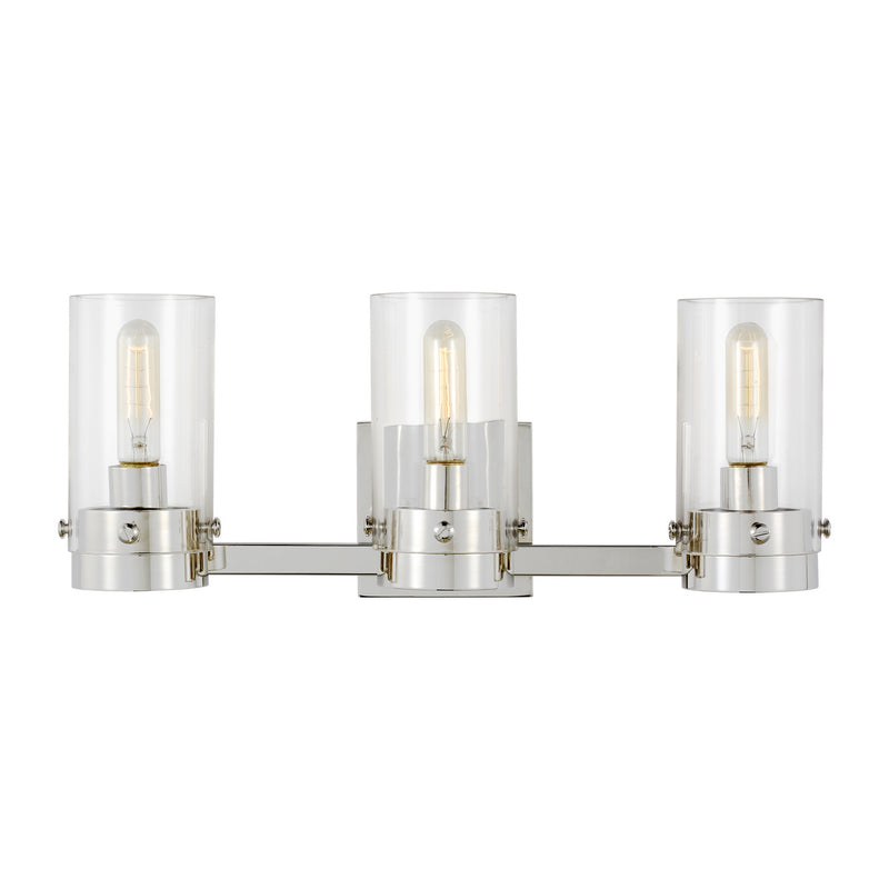 Three Light Vanity<br /><span style="color:#4AB0CE;">Entrega: 4-10 dias en USA</span><br /><span style="color:#4AB0CE;font-size:60%;">PREGUNTE POR ENTREGA EN PANAMA</span><br />Collection: Garrett<br />Finish: Polished Nickel