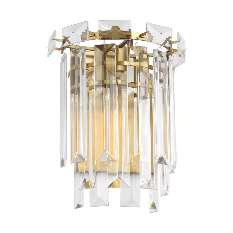 One Light Wall Sconce<br /><span style="color:#4AB0CE;">Entrega: 4-10 dias en USA</span><br /><span style="color:#4AB0CE;font-size:60%;">PREGUNTE POR ENTREGA EN PANAMA</span><br />Collection: Arden<br />Finish: Burnished Brass