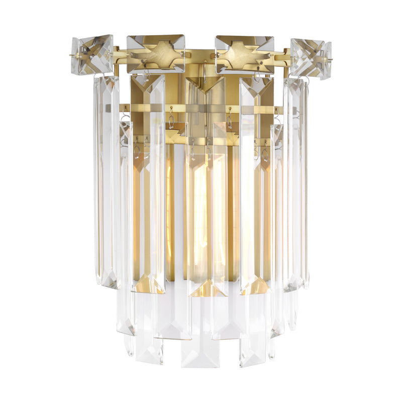 One Light Wall Sconce<br /><span style="color:#4AB0CE;">Entrega: 4-10 dias en USA</span><br /><span style="color:#4AB0CE;font-size:60%;">PREGUNTE POR ENTREGA EN PANAMA</span><br />Collection: Arden<br />Finish: Burnished Brass