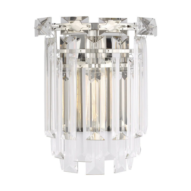 One Light Wall Sconce<br /><span style="color:#4AB0CE;">Entrega: 4-10 dias en USA</span><br /><span style="color:#4AB0CE;font-size:60%;">PREGUNTE POR ENTREGA EN PANAMA</span><br />Collection: Arden<br />Finish: Polished Nickel