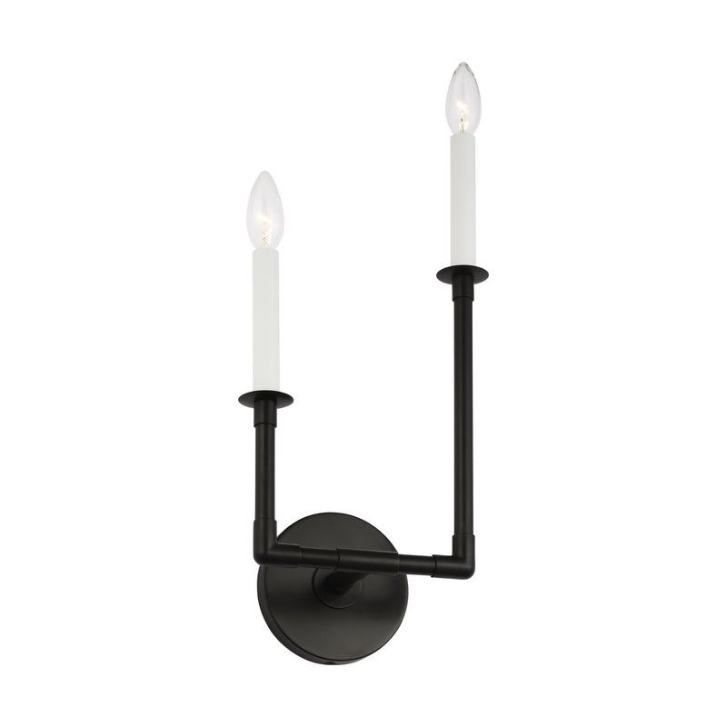 Two Light Wall Sconce<br /><span style="color:#4AB0CE;">Entrega: 4-10 dias en USA</span><br /><span style="color:#4AB0CE;font-size:60%;">PREGUNTE POR ENTREGA EN PANAMA</span><br />Collection: Bayview<br />Finish: Aged Iron