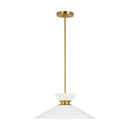 One Light Pendant<br /><span style="color:#4AB0CE;">Entrega: 4-10 dias en USA</span><br /><span style="color:#4AB0CE;font-size:60%;">PREGUNTE POR ENTREGA EN PANAMA</span><br />Collection: Heath<br />Finish: Matte White and Burnished Brass