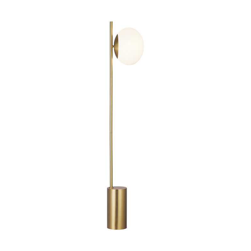 One Light Floor Lamp<br /><span style="color:#4AB0CE;">Entrega: 4-10 dias en USA</span><br /><span style="color:#4AB0CE;font-size:60%;">PREGUNTE POR ENTREGA EN PANAMA</span><br />Collection: Lune<br />Finish: Burnished Brass