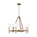 Six Light Chandelier<br /><span style="color:#4AB0CE;">Entrega: 4-10 dias en USA</span><br /><span style="color:#4AB0CE;font-size:60%;">PREGUNTE POR ENTREGA EN PANAMA</span><br />Collection: Katie<br />Finish: Time Worn Brass