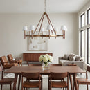 Visual Comfort Studio - LC1018TWB - Eight Light Chandelier - Katie - Time Worn Brass