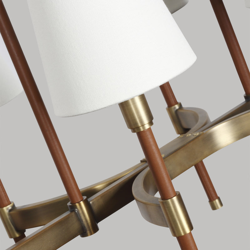 Eight Light Chandelier<br /><span style="color:#4AB0CE;">Entrega: 4-10 dias en USA</span><br /><span style="color:#4AB0CE;font-size:60%;">PREGUNTE POR ENTREGA EN PANAMA</span><br />Collection: Katie<br />Finish: Time Worn Brass
