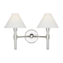 Two Light Vanity<br /><span style="color:#4AB0CE;">Entrega: 4-10 dias en USA</span><br /><span style="color:#4AB0CE;font-size:60%;">PREGUNTE POR ENTREGA EN PANAMA</span><br />Collection: Robert<br />Finish: Polished Nickel