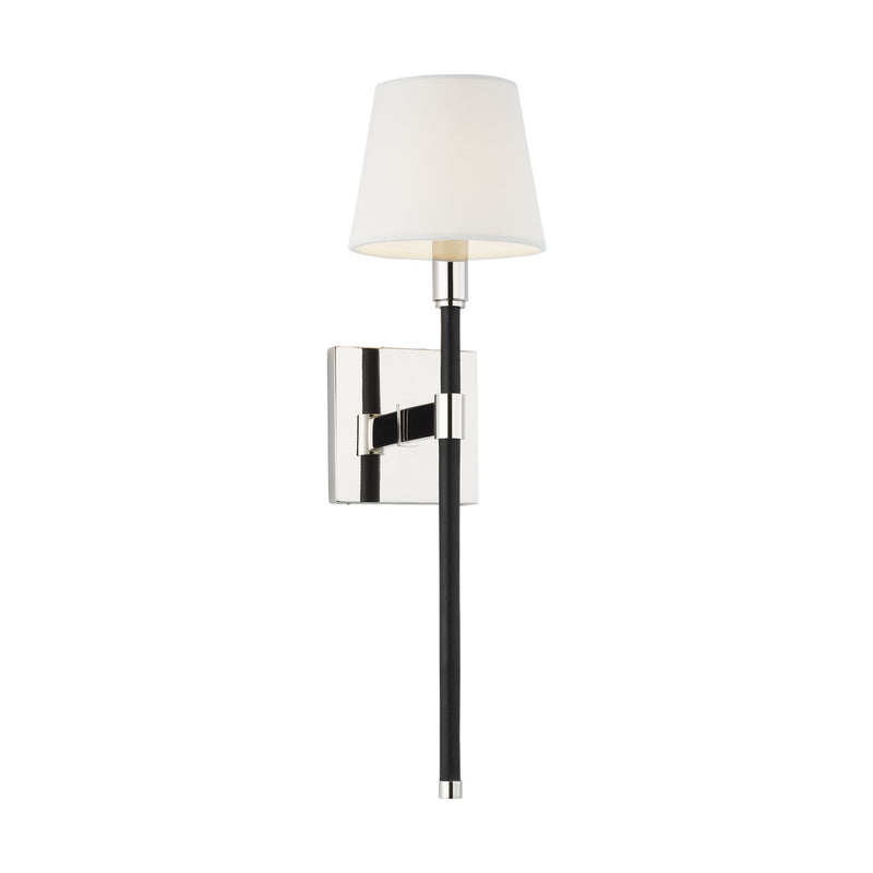 One Light Wall Sconce<br /><span style="color:#4AB0CE;">Entrega: 4-10 dias en USA</span><br /><span style="color:#4AB0CE;font-size:60%;">PREGUNTE POR ENTREGA EN PANAMA</span><br />Collection: Katie<br />Finish: Polished Nickel