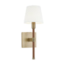 One Light Wall Sconce<br /><span style="color:#4AB0CE;">Entrega: 10-11 semanas en USA</span><br /><span style="color:#4AB0CE;font-size:60%;">PREGUNTE POR ENTREGA EN PANAMA</span><br />Collection: Katie<br />Finish: Time Worn Brass