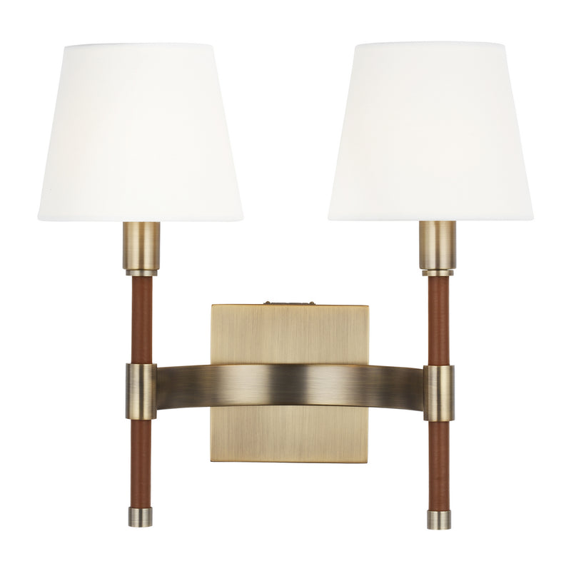 Two Light Wall Sconce<br /><span style="color:#4AB0CE;">Entrega: 2-3 semanas en USA</span><br /><span style="color:#4AB0CE;font-size:60%;">PREGUNTE POR ENTREGA EN PANAMA</span><br />Collection: Katie<br />Finish: Time Worn Brass