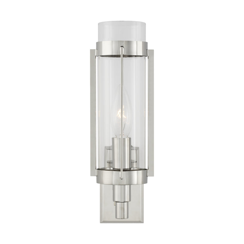 One Light Wall Sconce<br /><span style="color:#4AB0CE;">Entrega: 4-10 dias en USA</span><br /><span style="color:#4AB0CE;font-size:60%;">PREGUNTE POR ENTREGA EN PANAMA</span><br />Collection: Flynn<br />Finish: Polished Nickel
