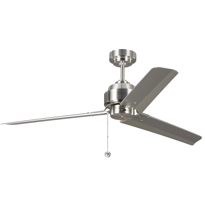 54" Ceiling Fan<br /><span style="color:#4AB0CE;">Entrega: 4-10 dias en USA</span><br /><span style="color:#4AB0CE;font-size:60%;">PREGUNTE POR ENTREGA EN PANAMA</span><br />Collection: Arcade<br />Finish: Brushed Steel