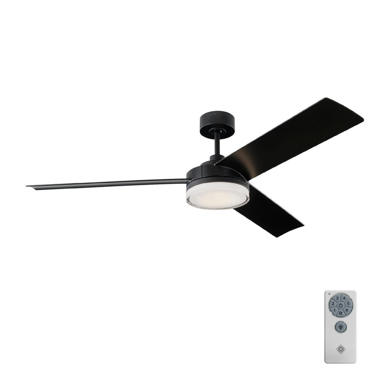 Visual Comfort Fan - 3CQR56MBKD - 56" Ceiling Fan - Cirque - Midnight Black