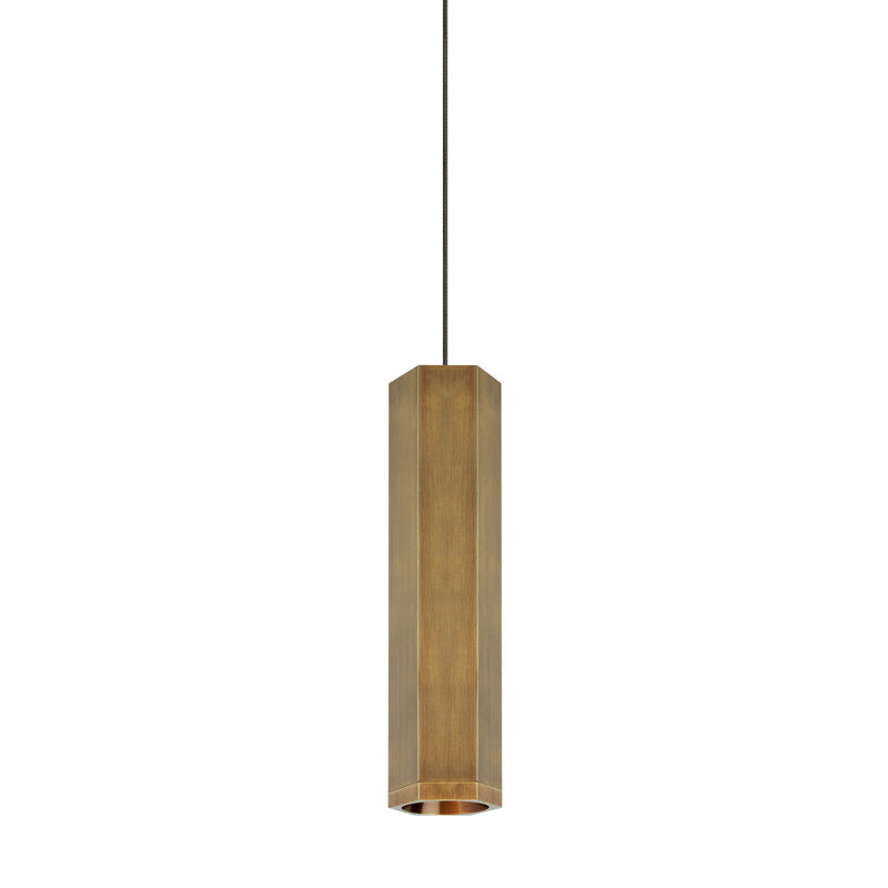 Visual Comfort Modern - 700FJBLKSRR-LED930 - LED Pendant - Blok - Aged Brass/Aged Brass