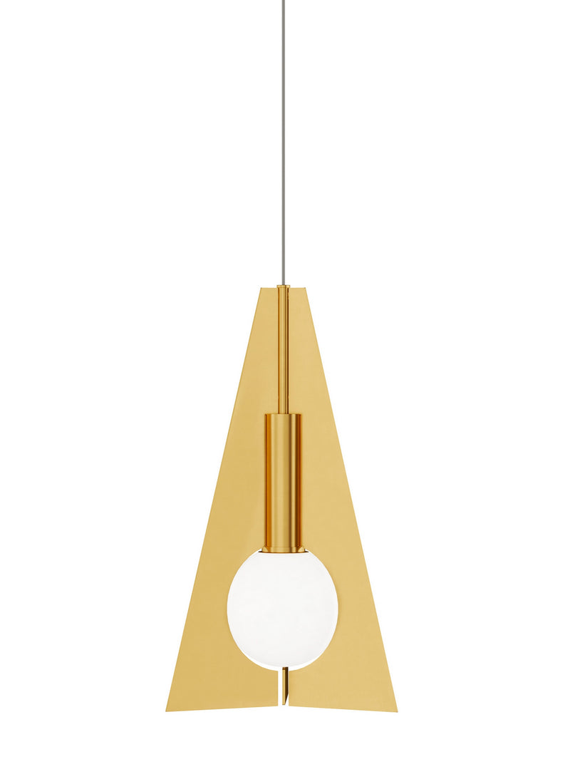 Visual Comfort Modern - 700FJOBLPNB-LED930 - LED Pendant - Orbel Pyramid - Natural Brass