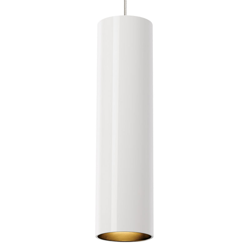 Visual Comfort Modern - 700FJPPRWS - One Light Pendant - Piper - White/Satin Nickel