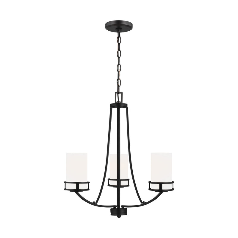 Generation Lighting - 3121603-112 - Three Light Chandelier - Robie - Midnight Black