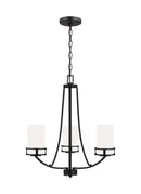 Generation Lighting - 3121603EN3-112 - Three Light Chandelier - Robie - Midnight Black