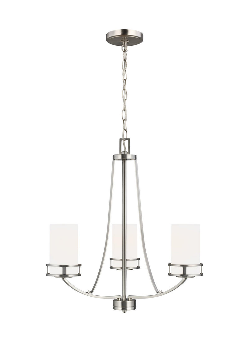 Generation Lighting - 3121603EN3-962 - Three Light Chandelier - Robie - Brushed Nickel