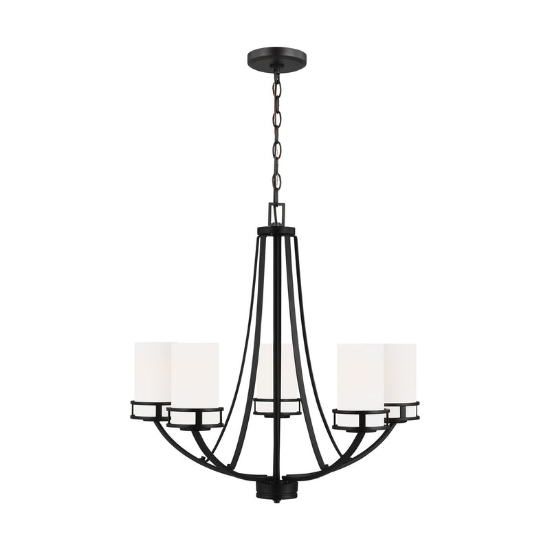 Generation Lighting - 3121605-112 - Five Light Chandelier - Robie - Midnight Black